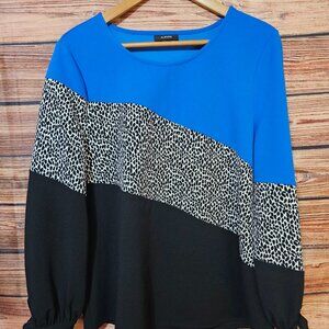 Alfani Dress Shirt, Color Block Size L